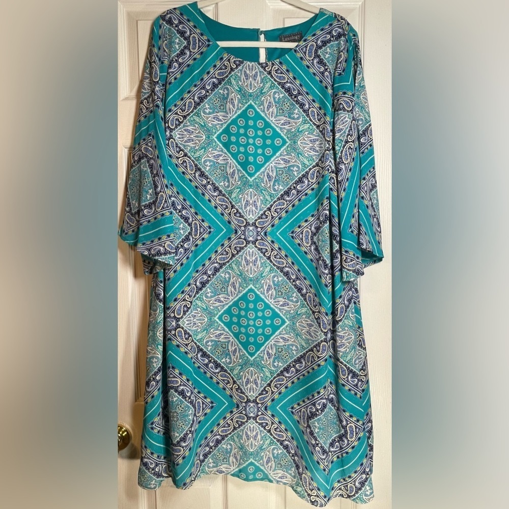 Luxology Women’s Plus Size‎ Dress Size 18/20, Paisley Print